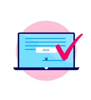Signature request in signature solution