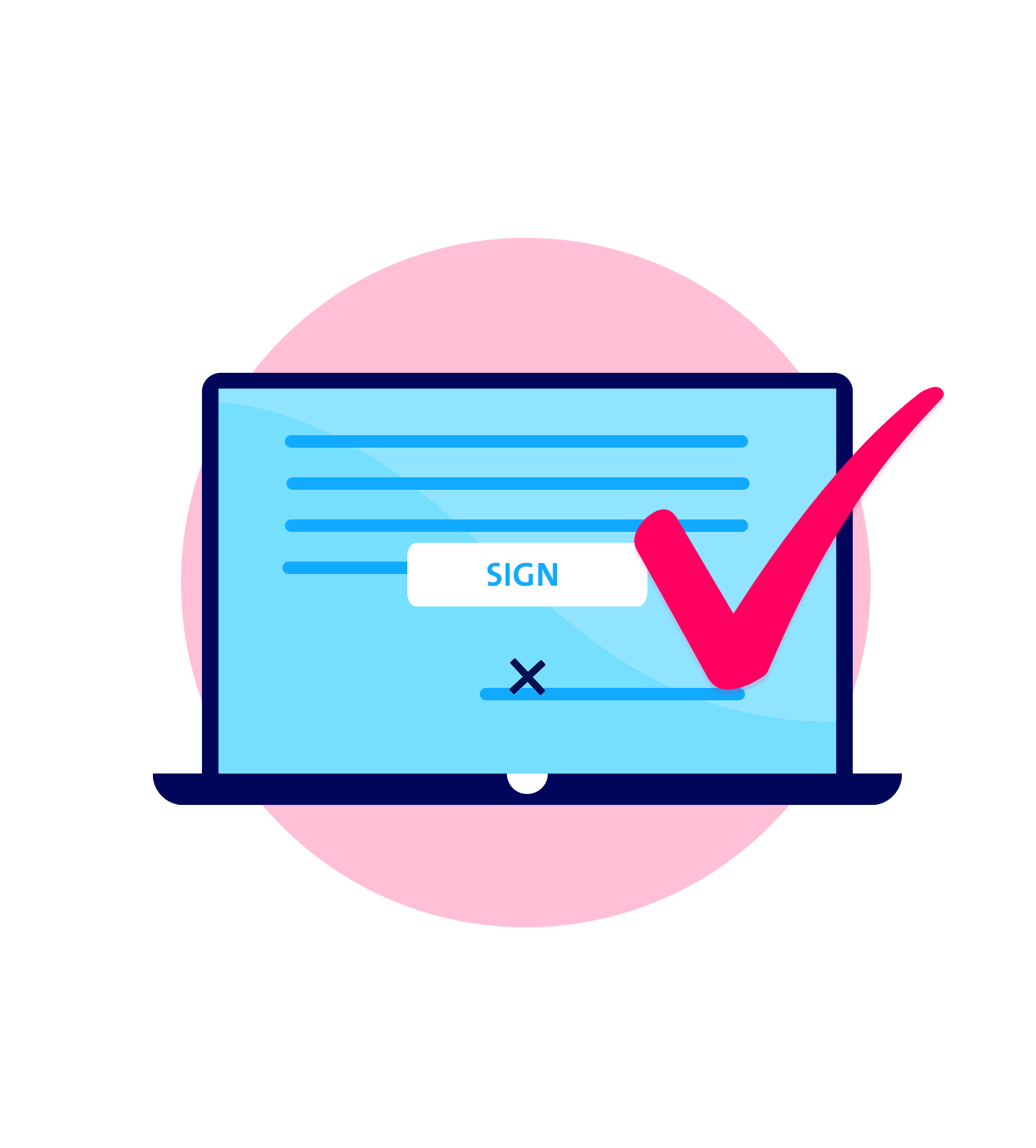 Signature request in signature solution