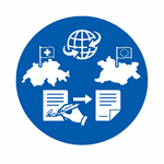 cross border signing pictogramm swisscom blue no text round blue background-1
